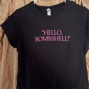 Victoria’s Secret, “hello bombshell” promo tee